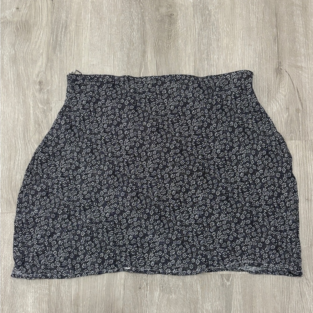 Floral Black Skirt